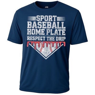 Baseball Home Plate Drip For Who Respect The Drip Ice Cream Performance Shirt