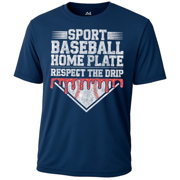 Baseball Home Plate Drip For Who Respect The Drip Ice Cream Cooling Performance Crew T-Shirt