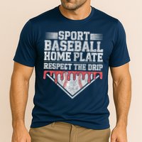 Baseball Home Plate Drip For Who Respect The Drip Ice Cream Cooling Performance Crew T-Shirt