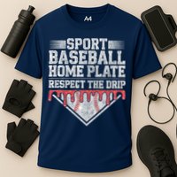 Baseball Home Plate Drip For Who Respect The Drip Ice Cream Cooling Performance Crew T-Shirt