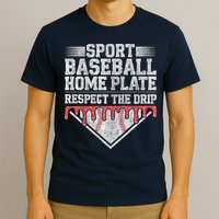Baseball Home Plate Drip For Who Respect The Drip Ice Cream T-Shirt