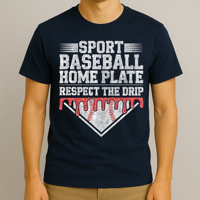 Baseball Home Plate Drip For Who Respect The Drip Ice Cream T-Shirt