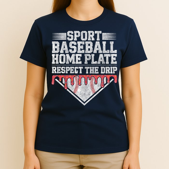 Baseball Home Plate Drip For Who Respect The Drip Ice Cream T-Shirt