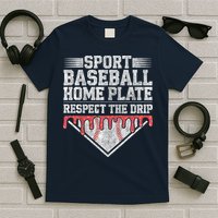 Baseball Home Plate Drip For Who Respect The Drip Ice Cream T-Shirt