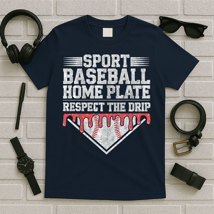 Baseball Home Plate Drip For Who Respect The Drip Ice Cream T-Shirt