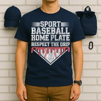Baseball Home Plate Drip For Who Respect The Drip Ice Cream T-Shirt