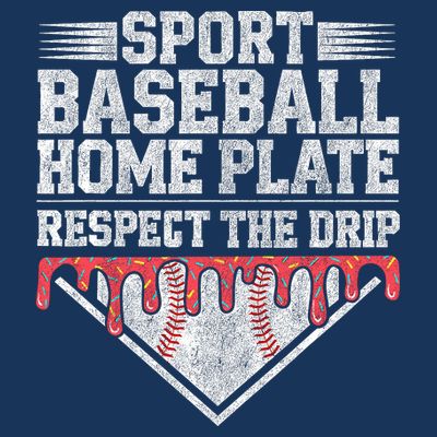 Baseball Home Plate Drip For Who Respect The Drip Ice Cream T-Shirt