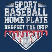 Baseball Home Plate Drip For Who Respect The Drip Ice Cream T-Shirt