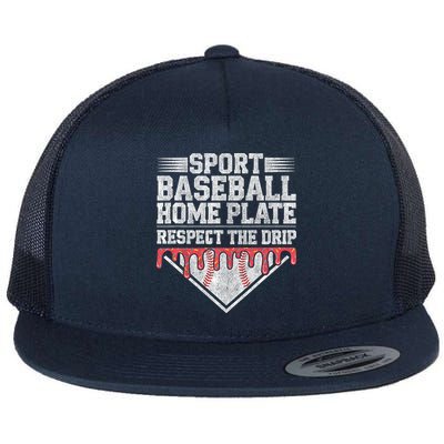 Baseball Home Plate Drip For Who Respect The Drip Ice Cream Flatbill Hat