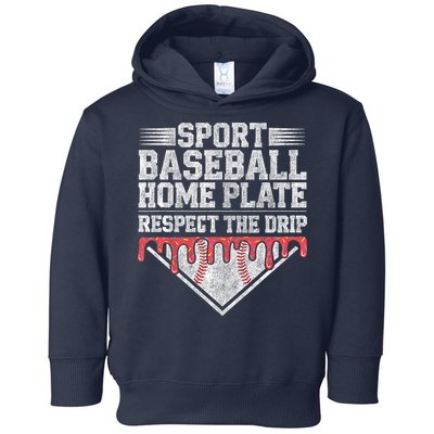 Baseball Home Plate Drip For Who Respect The Drip Ice Cream Toddler Hoodie