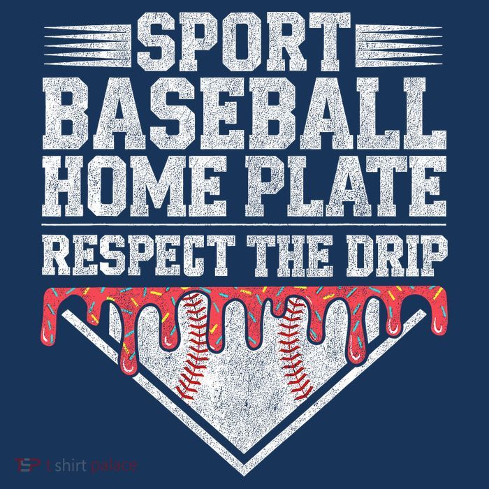 Baseball Home Plate Drip For Who Respect The Drip Ice Cream Kids T-Shirt