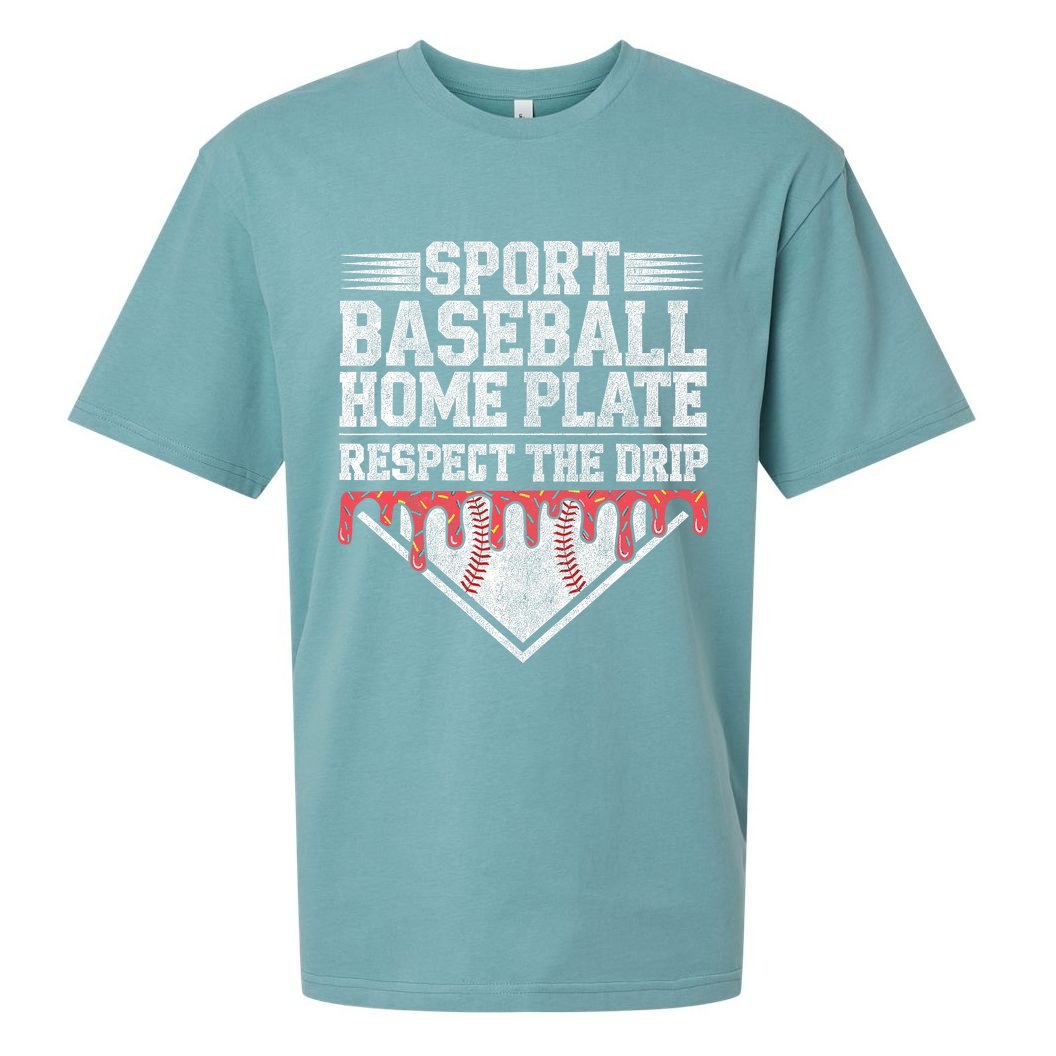 Baseball Home Plate Drip For Who Respect The Drip Ice Cream Sueded Cloud Jersey T-Shirt