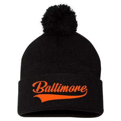 Baltimore Hometown Pride MD Throwback Pom Pom 12in Knit Beanie