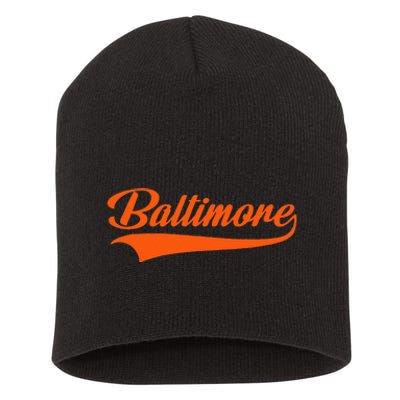 Baltimore Hometown Pride MD Throwback Short Acrylic Beanie