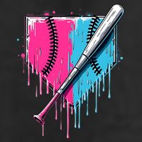 Baseball Home Plate Drip With Sprinkles Drip Ice Cream Bat 7 Panel Mesh Trucker Snapback Hat