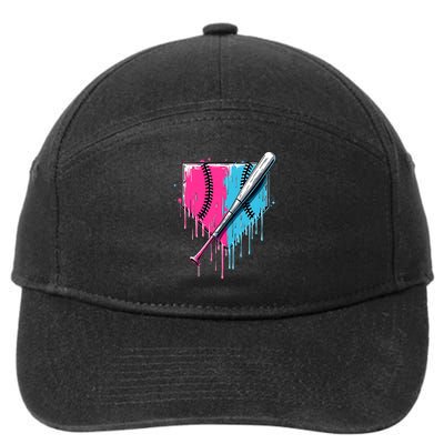 Baseball Home Plate Drip With Sprinkles Drip Ice Cream Bat 7-Panel Snapback Hat