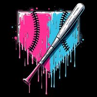 Baseball Home Plate Drip With Sprinkles Drip Ice Cream Bat Baby Bodysuit