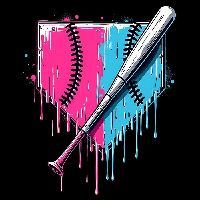 Baseball Home Plate Drip With Sprinkles Drip Ice Cream Bat Baby Bodysuit
