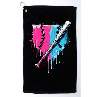 Baseball Home Plate Drip With Sprinkles Drip Ice Cream Bat Golf Towel