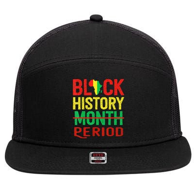 Black History Period Black Pride Black History Month 7 Panel Mesh Trucker Snapback Hat