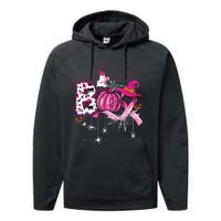 Boo Halloween Pumpkin Ribbon Witch Breast Cancer Performance Fleece Hoodie