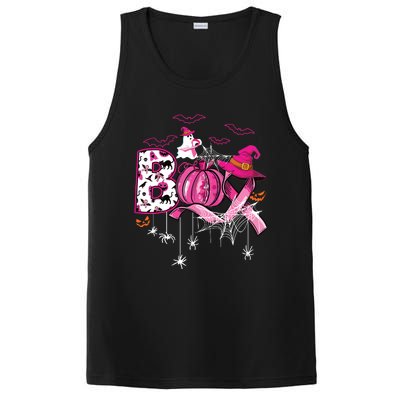 Boo Halloween Pumpkin Ribbon Witch Breast Cancer PosiCharge Competitor Tank