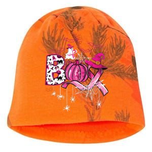 Boo Halloween Pumpkin Ribbon Witch Breast Cancer Kati - Camo Knit Beanie