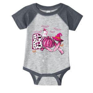 Boo Halloween Pumpkin Ribbon Witch Breast Cancer Infant Baby Jersey Bodysuit