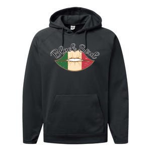 Black History Power Gift Melanin American African Pride SOUL Black History Month Performance Fleece Hoodie