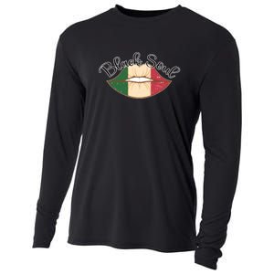 Black History Power Gift Melanin American African Pride SOUL Black History Month Cooling Performance Long Sleeve Crew