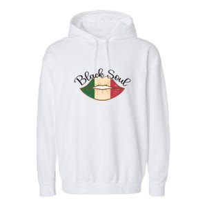 Black History Power Gift Melanin American African Pride SOUL Black History Month Garment-Dyed Fleece Hoodie