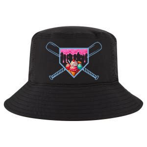 B.A.S.E.B.A.L.L Home Plate Social Club For Boy Ice Cream Drip Cool Comfort Performance Bucket Hat