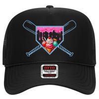 B.A.S.E.B.A.L.L Home Plate Social Club For Boy Ice Cream Drip High Crown Mesh Back Trucker Hat