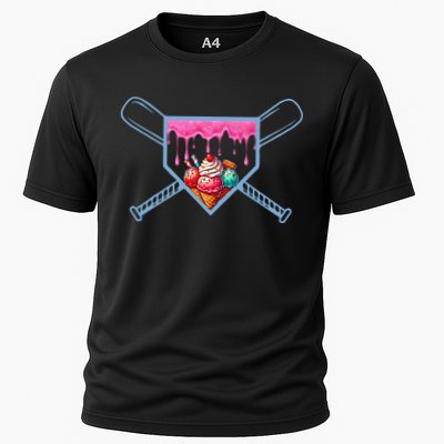 B.A.S.E.B.A.L.L Home Plate Social Club For Boy Ice Cream Drip Performance Shirt