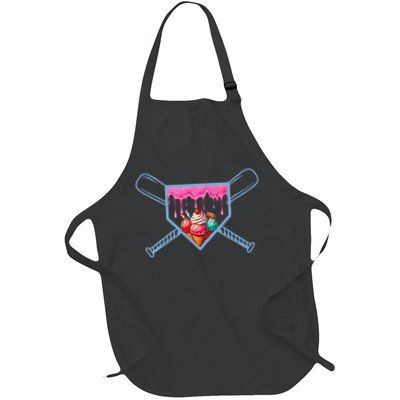 B.A.S.E.B.A.L.L Home Plate Social Club For Boy Ice Cream Drip Apron