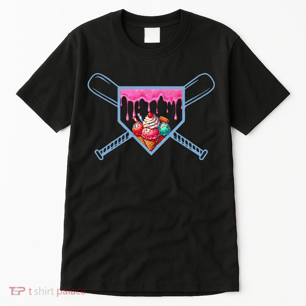 B.A.S.E.B.A.L.L Home Plate Social Club For Boy Ice Cream Drip Tall T-Shirt