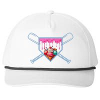 B.A.S.E.B.A.L.L Home Plate Social Club For Boy Ice Cream Drip Snapback Five-Panel Rope Hat