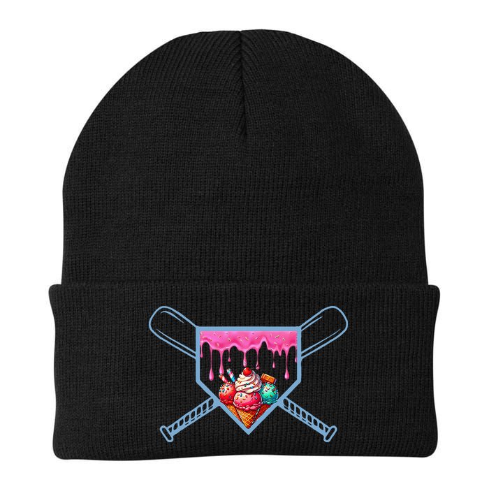 B.A.S.E.B.A.L.L Home Plate Social Club For Boy Ice Cream Drip Beanie