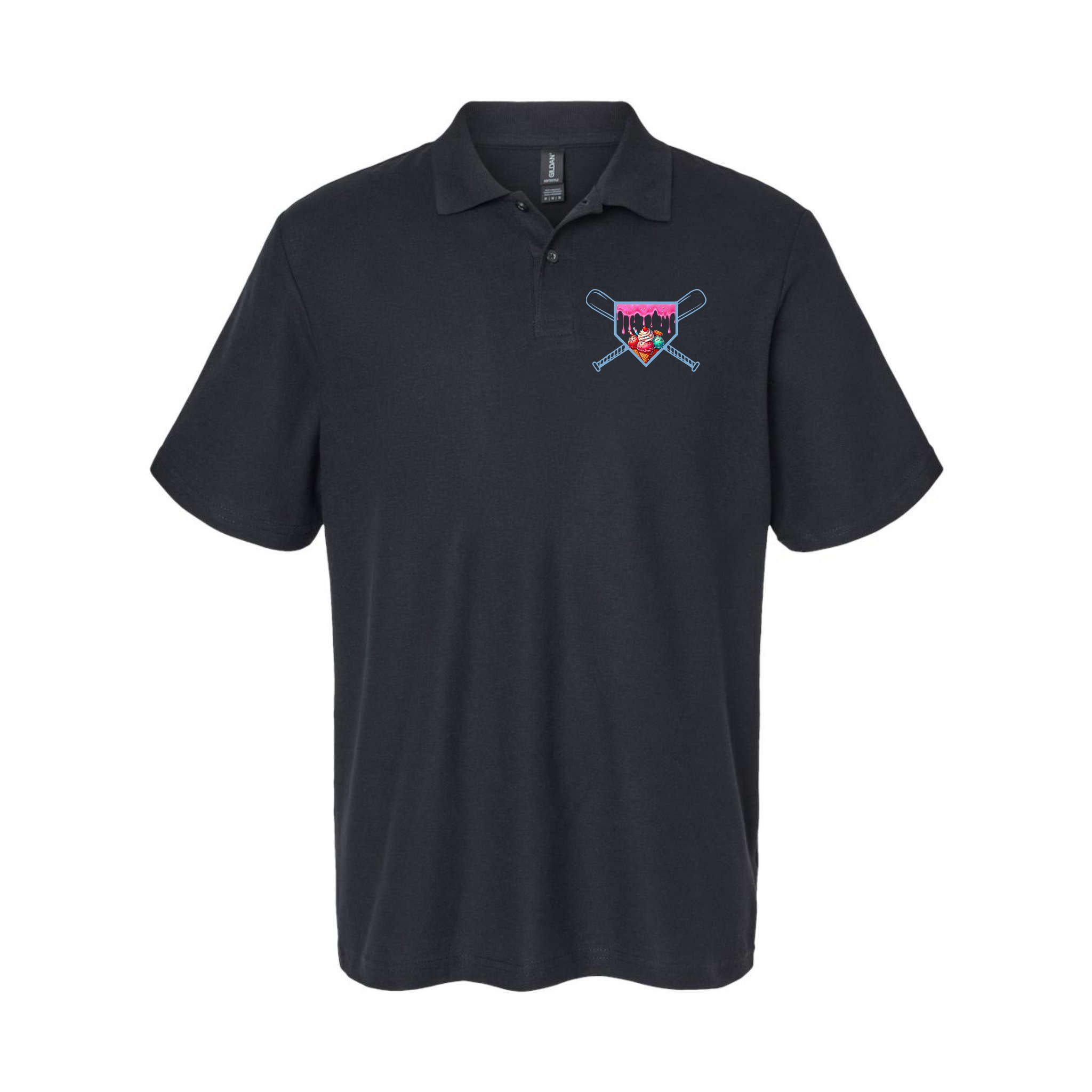 B.A.S.E.B.A.L.L Home Plate Social Club For Boy Ice Cream Drip Polo
