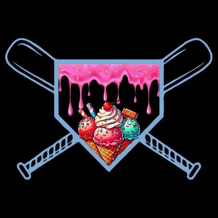 B.A.S.E.B.A.L.L Home Plate Social Club For Boy Ice Cream Drip 16 in Basic Backpack