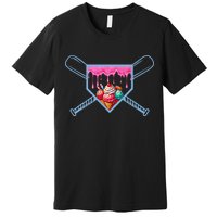 B.A.S.E.B.A.L.L Home Plate Social Club For Boy Ice Cream Drip Premium T-Shirt