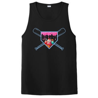 B.A.S.E.B.A.L.L Home Plate Social Club For Boy Ice Cream Drip PosiCharge Competitor Tank