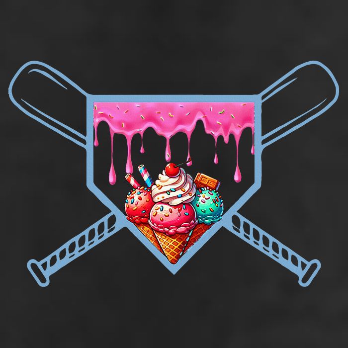 B.A.S.E.B.A.L.L Home Plate Social Club For Boy Ice Cream Drip Golf Towel