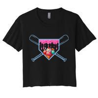 B.A.S.E.B.A.L.L Home Plate Social Club For Boy Ice Cream Drip Crop Top