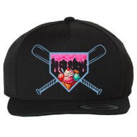 B.A.S.E.B.A.L.L Home Plate Social Club For Boy Ice Cream Drip Wool Snapback Cap