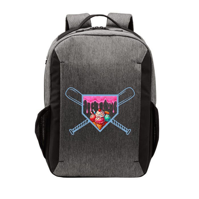 B.A.S.E.B.A.L.L Home Plate Social Club For Boy Ice Cream Drip Vector Backpack