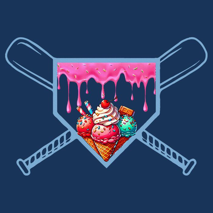 B.A.S.E.B.A.L.L Home Plate Social Club For Boy Ice Cream Drip Infant Baby Jersey Bodysuit