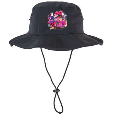 Boo Halloween Pumpkin Pink Ribbon Breast Cancer Legacy Cool Fit Booney Bucket Hat