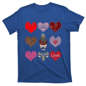 Bear Hearts Pattern Red Plaid Leopard Floral Valentines Day Gift T-Shirt