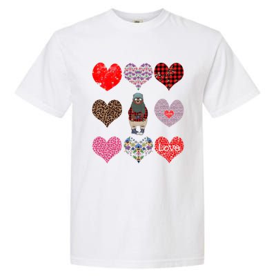 Bear Hearts Pattern Red Plaid Leopard Floral Valentines Day Gift Garment-Dyed Heavyweight T-Shirt